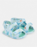 Sandales bébé garçon bleu clair à imprimé tropical