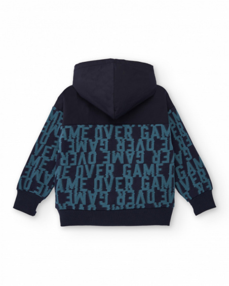 Sweat à capuche pour garçon avec imprimé "GAME OVER"