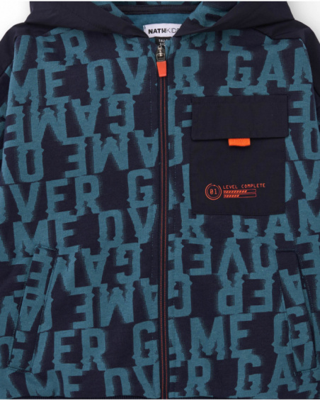 Sweat à capuche pour garçon avec imprimé "GAME OVER"