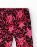 Legging pour fille avec imprimé typographique multicolore