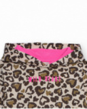 Sweat à capuche imprimé animal avec détails fuchsia pour fille