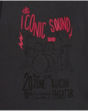 T-shirt à manches longues gris foncé pour garçon avec imprimé musical