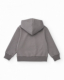 Sweat-shirt gris à capuche avec imprimé skate pour garçon