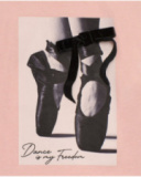 T-shirt rose pour fille avec imprimé de chaussons de danse
