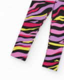 Legging multicolore pour fille avec rayures et cœurs