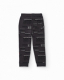 Pantalon en molleton garçon gris foncé avec imprimé texte