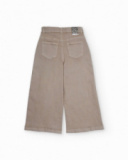 Pantalon en velours beige pour fille à jambe large