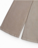 Pantalon en velours beige pour fille à jambe large