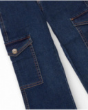 Pantalon cargo évasé en denim pour fille