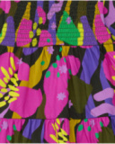 Robe en popeline pour fille avec imprimé floral multicolore.