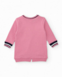 Robe de fille en rose avec imprimé de pop-corn et étoiles Robe de fille en rose avec imprimé de pop-corn et étoiles