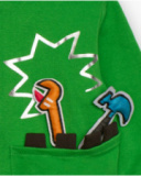 Sweat à capuche pour garçon en vert avec imprimé d’outils Sweat à capuche pour garçon en vert avec imprimé d’outils