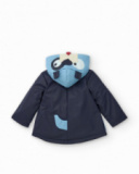 Imperméable pour garçon en bleu marine avec capuche amusante