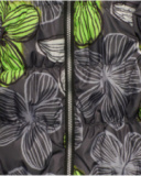 Veste fille en gris avec imprimé floral matelassé