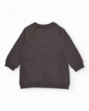 Robe pour fille en gris avec imprimé de licorne et château Robe pour fille en gris avec imprimé de licorne et château