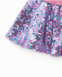 Jupe à paillettes pour fille en rose avec brillance multicolore