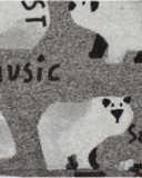 Ensemble pour garçon avec sweat-shirt et pantalon gris à imprimé d’ours polaires.