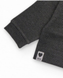 Sweat-shirt fille à carreaux vichy noirs, coupe droite