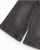 Pantalon long en jean gris délavé pour fille
