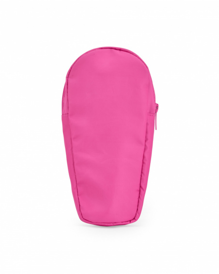 Trousse pour fille rose avec imprimé de cupcake et pois.