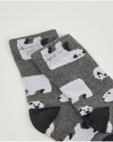 Lot de chaussettes garçon grises à motifs éclairs et ours