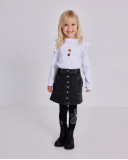 T-shirt fille en blanc avec papillon brodé collection love flowers