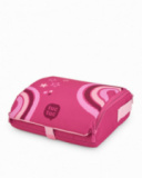 Chaise haute de voyage portable avec design rose et étoiles