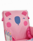 Chaise haute de voyage portable avec motif zigzag multicolore