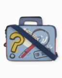 Cartable bandoulière pour garçon avec motif chien détective