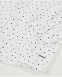 Chemise blanche à pois pour garçon à manches longues