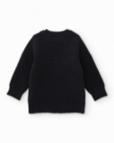 Pull en maille pour garçon bleu marine avec boutons à l’épaule