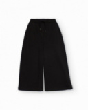 Pantalon large pour fille noir avec taille ajustable