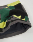 Ensemble garçon bonnet et cache-cou en maille à imprimé camouflage vert et jaune