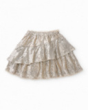 Jupe argentée à sequins et volants pour fille