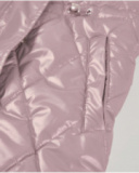 Manteau matelassé rose avec capuche pour fille