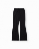 Pantalon évasé noir avec boutons dorés pour fille