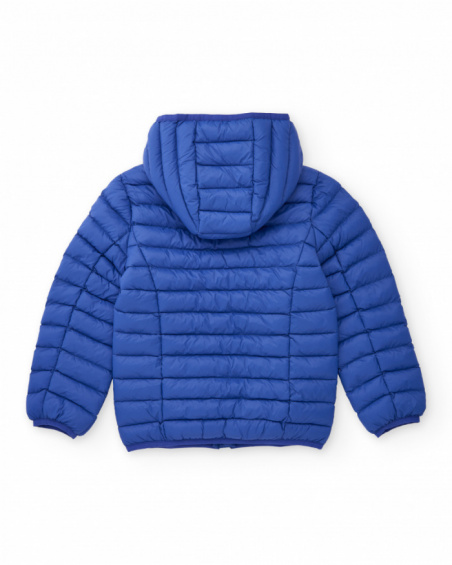 Veste matelassée pour garçon bleu avec capuche