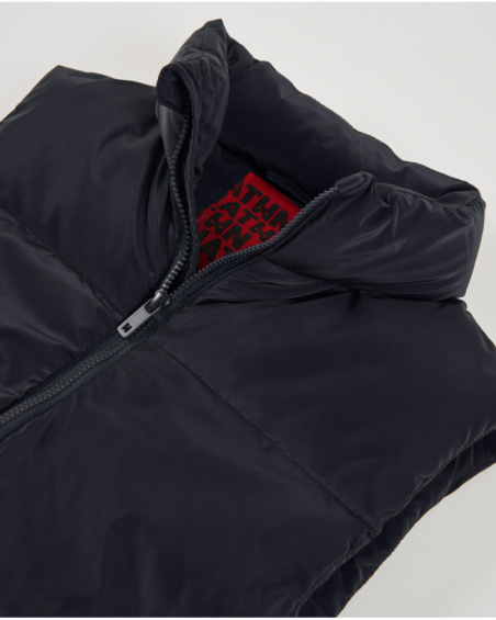 Gilet matelassé de garçon couleur noir avec fermeture éclair