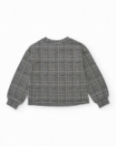 Sweat-shirt de fille à manches longues avec imprimé à carreaux