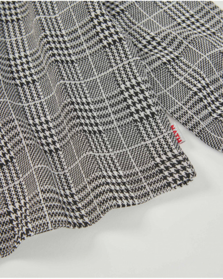 Sweat-shirt de fille à manches longues avec imprimé à carreaux