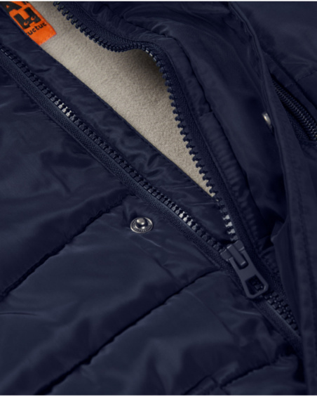 Manteau matelassé bleu marine avec capuche pour garçon