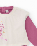 Camiseta de manga larga de niña con estampado de bailarina