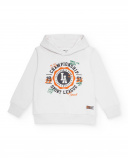 Sweat-shirt rose à capuche avec motif sportif pour garçon | tuc tuc