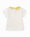 Conjunto de recién nacido de punto y estampado vichy