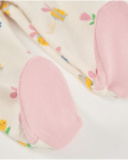 Grenouillère en tricot pour nouveau-né avec imprimé floral