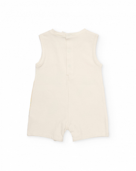 Grenouillère en tricot pour nouveau-né avec imprimé enfantin