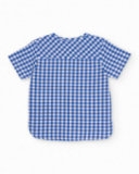 Ensemble pour nouveau-né en tissu tissé avec motif vichy