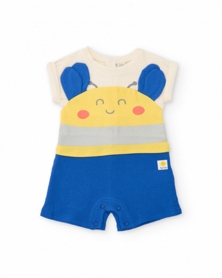 Grenouillère en tricot pour nouveau-né avec motif petite abeille