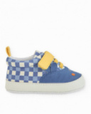 Chaussures pour nouveau-né en tissu avec fermeture à scratch