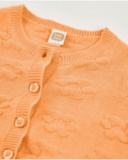 Veste en tricot pour nouveau-né avec motif en relief